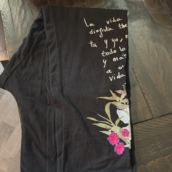 Desigual Black Leggings with Floral Design - Picture 4 of 5